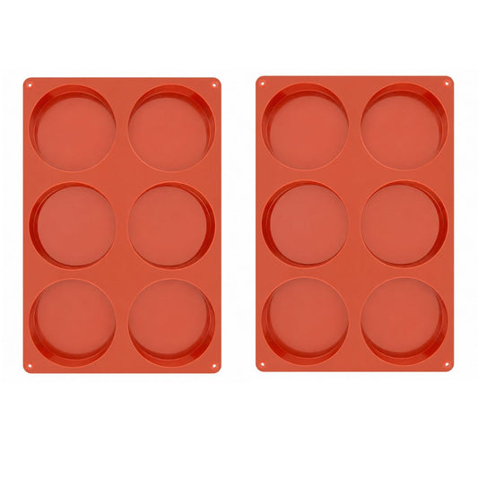 Home Collection Pack of 2 Silicone Egg Molds for Breakfast Sandwiches
