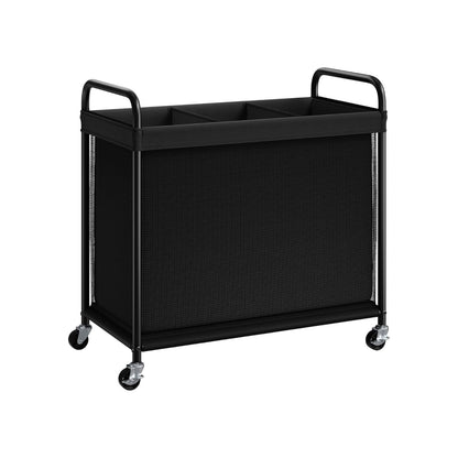 Home Collection Rolling Laundry Sorter Hamper with Wheels and Removable Liner Bags