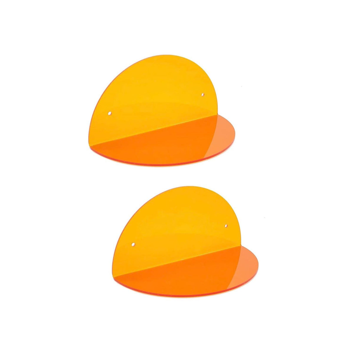 Home Collection Pack of 2 Acrylic Floating Wall Shelves for Home Display 8 Inch