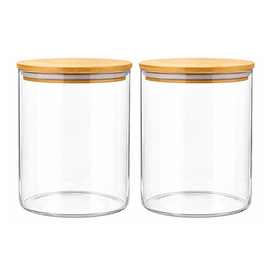 Home Collection Glass Flour Containers Set of 2