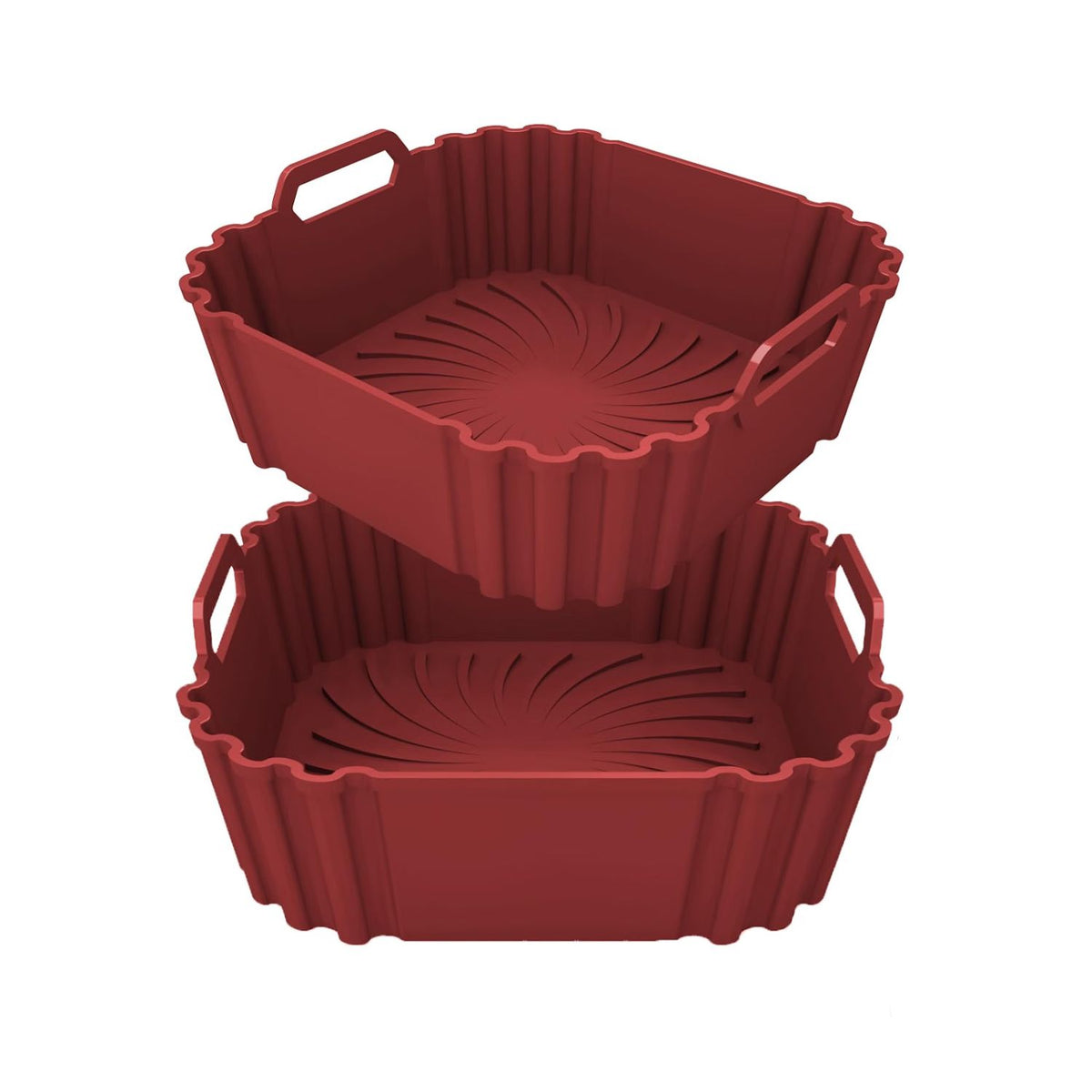 Home Collection Pack of 2 8.5-Inch Reusable Silicone Air Fryer Liners for 5–6.5QT