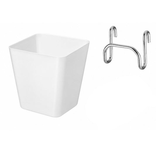 Home Collection Pack of 6 Large Gridwall Storage Bins with Hooks