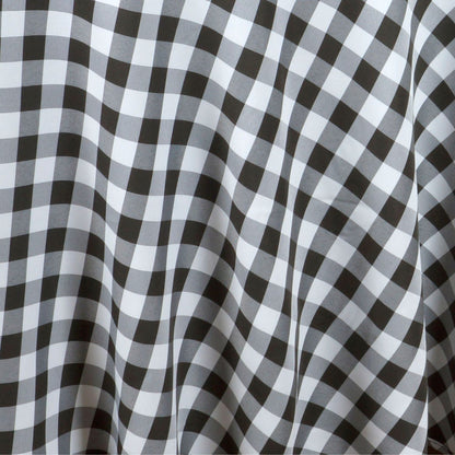 Home Collection Checkered Gingham Polyester Round Tablecloth 108"