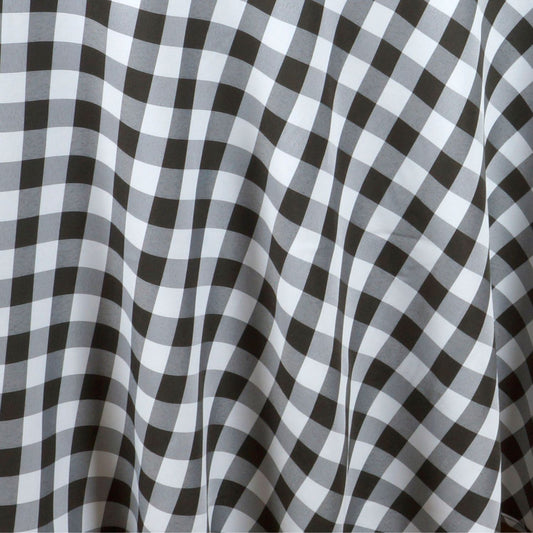 Home Collection Checkered Gingham Polyester Round Tablecloth 108"