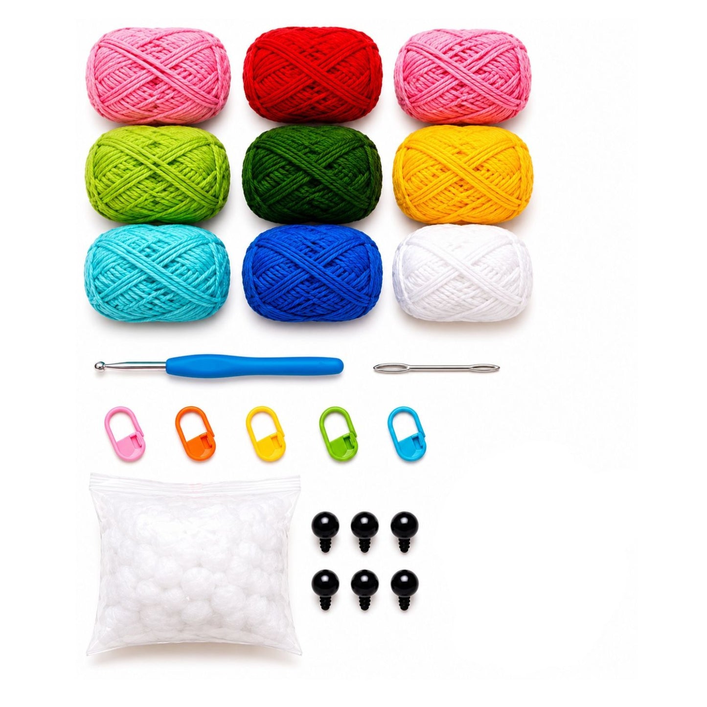 Home Collection Pack of 4 Dinosaur Crochet Kit for Beginners
