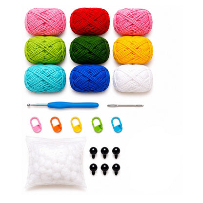 Home Collection Pack of 4 Dinosaur Crochet Kit for Beginners