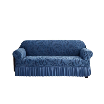 Home Collection Full-Cover High Stretch Sofa Couch Cover with Skirt Hem