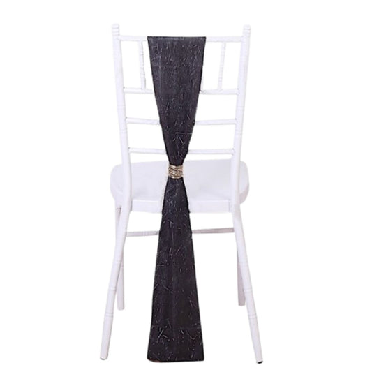 Home Collection 5Pcs Polyester Chair Sashes with Metallic Fringe