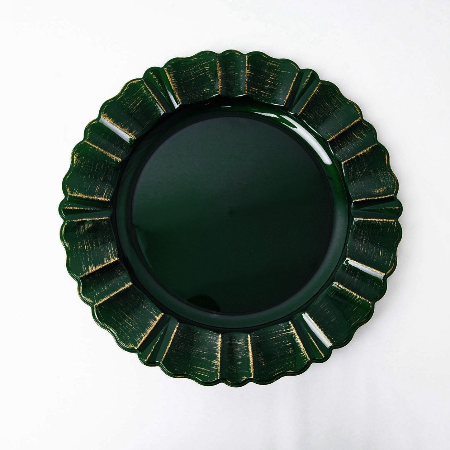 Home Collection 6-Pack Round Scalloped Trim Charger Plates 13"