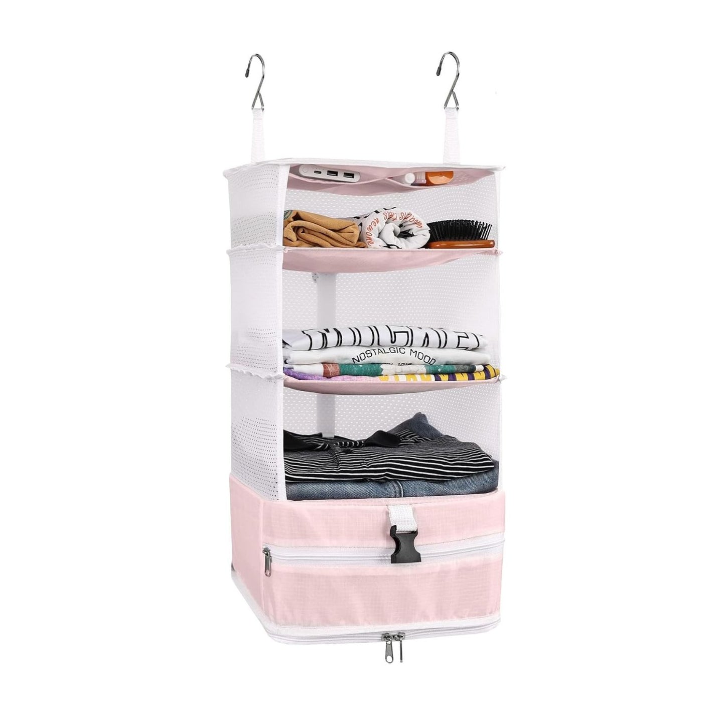 Home Collection 3-Shelf Hanging Closet Storage Bag
