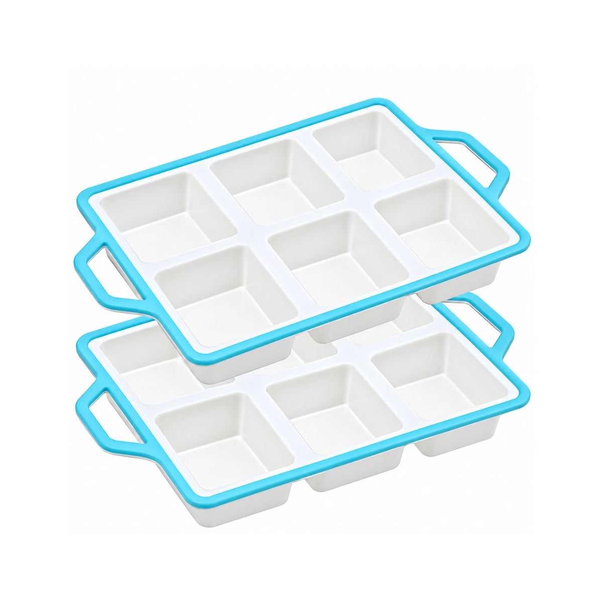 Home Collection Pack of 2 8-Cavity Mini Silicone Loaf Pans