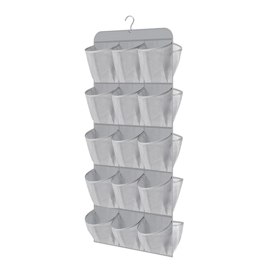 Home Collection 30 Pocket Dual-Sided Hanging Shoe Organizer with Rotating Hanger for Closet