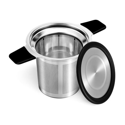 Home Collection Fine Mesh Stainless Steel Tea Infuser with Double Handles Loose Leaf Tea Steeper