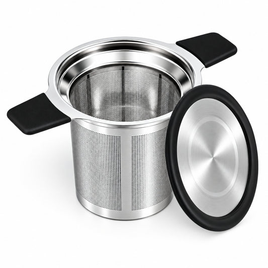 Home Collection Fine Mesh Stainless Steel Tea Infuser with Double Handles Loose Leaf Tea Steeper
