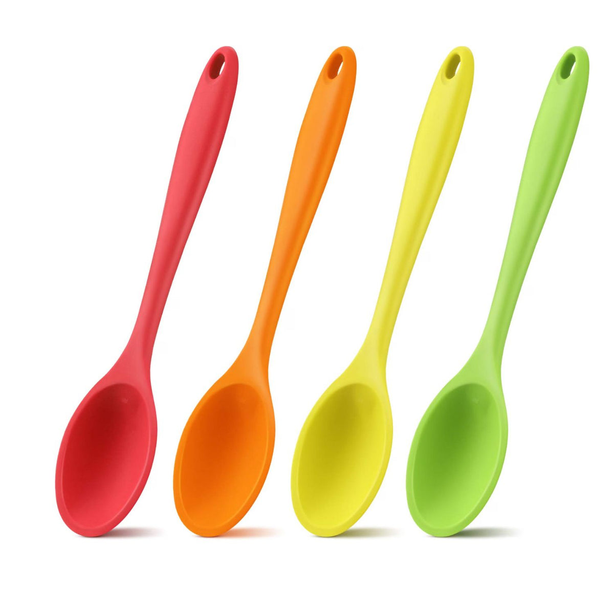 Home Collection Pack of 4 Silicone Cooking Spoons 10.6-Inch