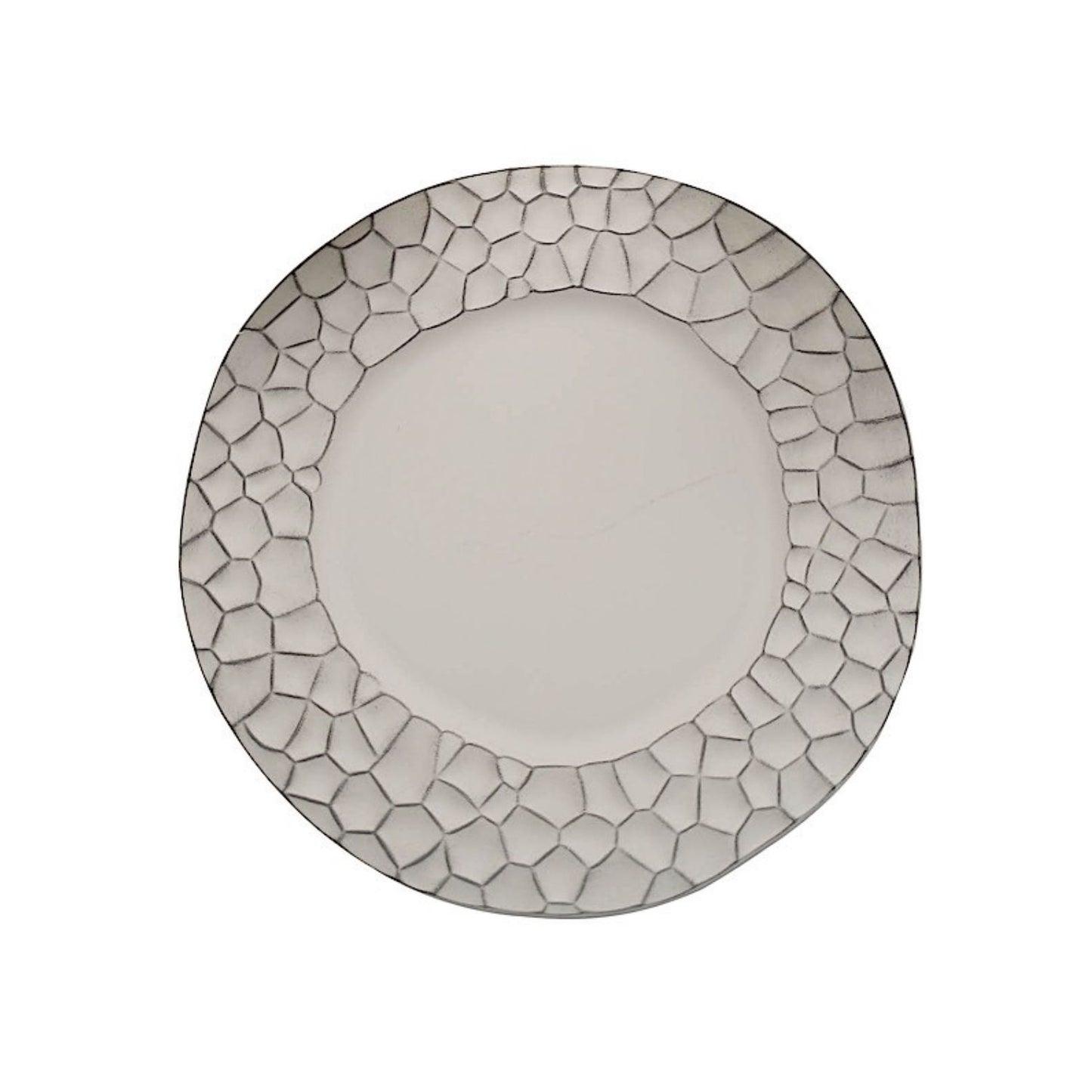 Home Collection 6-Pack Irregular Round Plastic Charger Plates 13"