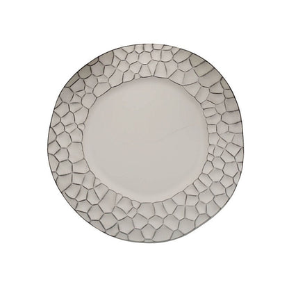 Home Collection 6-Pack Irregular Round Plastic Charger Plates 13"