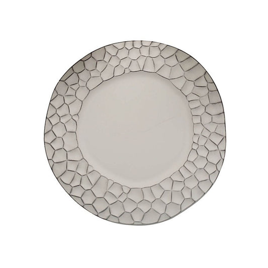 Home Collection 6-Pack Irregular Round Plastic Charger Plates 13"