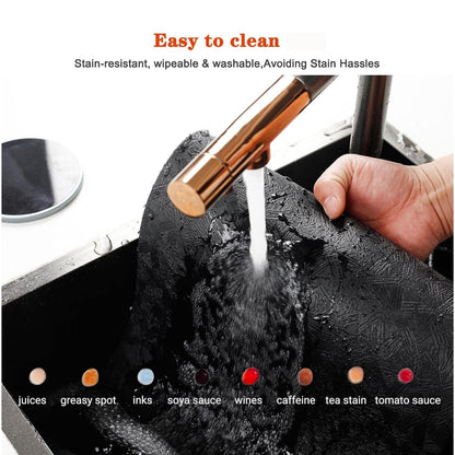 Home Collection Pack of 4 Waterproof Vinyl Leather Placemats Wipeable Dining Table Mats