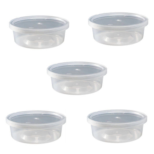 Home Collection Plastic Food Storage Containers with Lids 8 oz