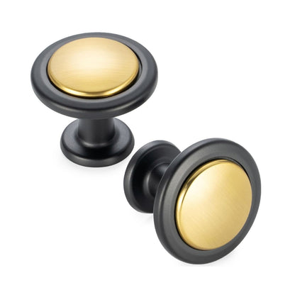 Home Collection Pack of 10 Round Cabinet Knobs Single-Hole Drawer Pulls for Kitchen