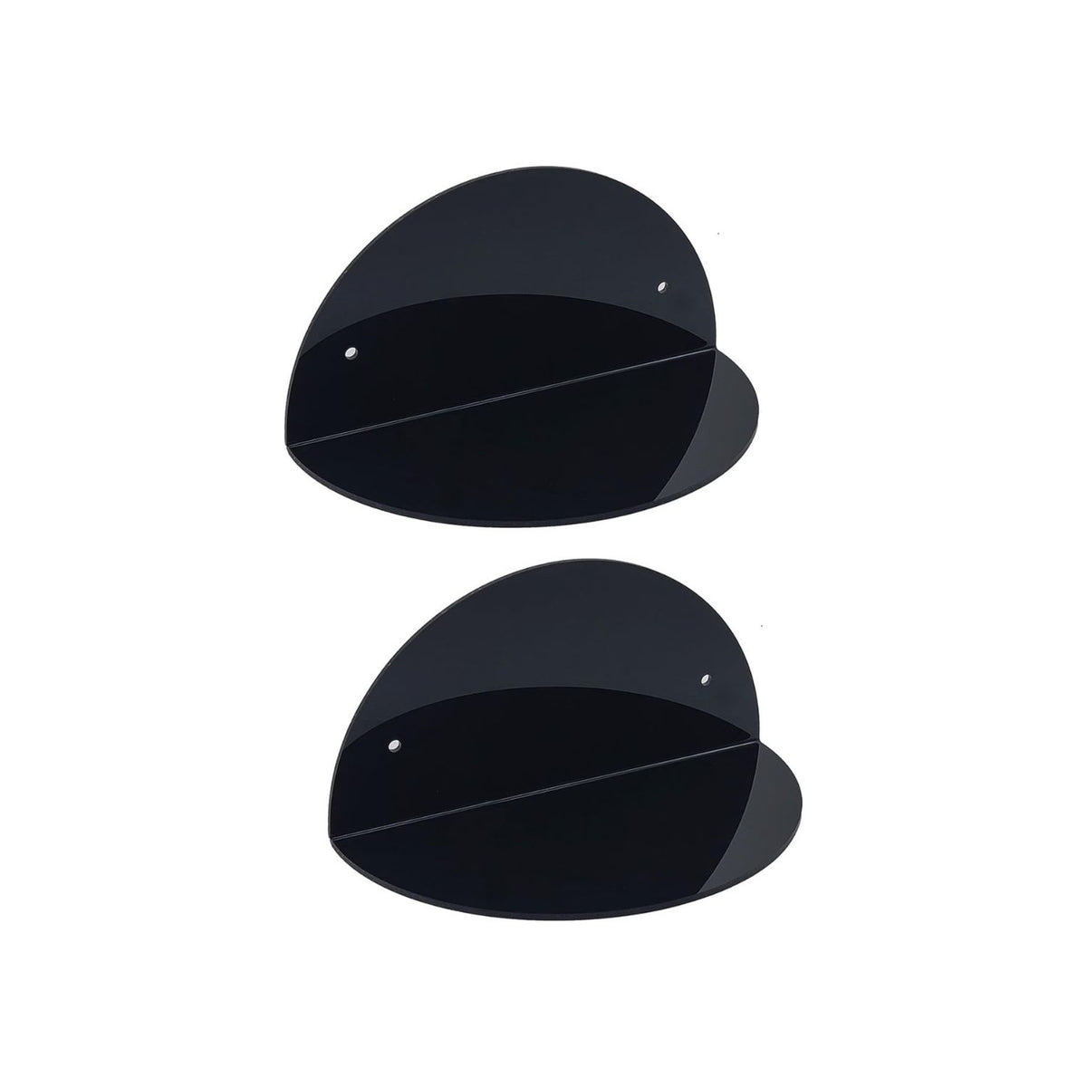 Home Collection Pack of 2 Acrylic Floating Wall Shelves for Home Display 8 Inch