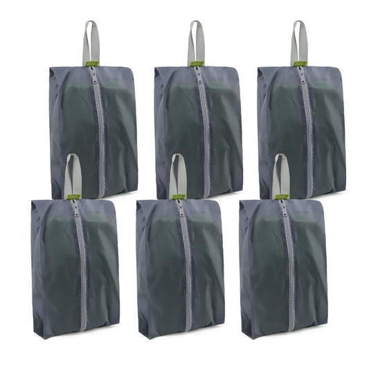 Home Collection Pack of 6 Travel Shoe Bags with Zipper and Handle