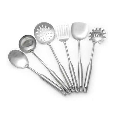 Home Collection Stainless Steel Cooking Utensils Set with Long Handles