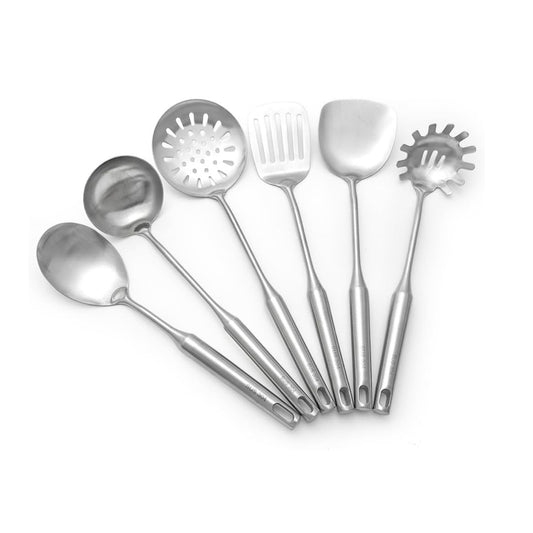 Home Collection Stainless Steel Cooking Utensils Set with Long Handles