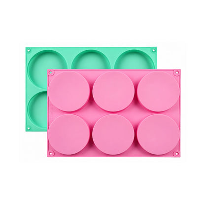 Home Collection Nonstick Silicone Baking Mold 6-Cavity Mini Fluted Cake Pan