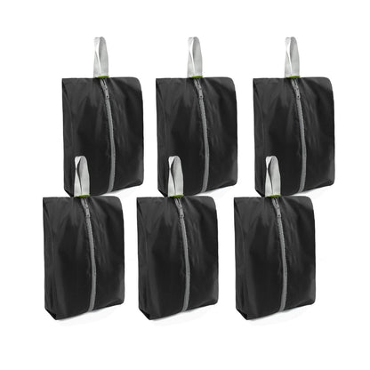 Home Collection Pack of 6 Travel Shoe Bags with Zipper and Handle