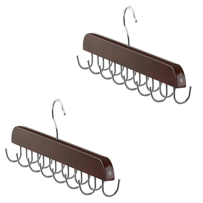 Home Collection Belt Hanger for Closet with 14 Hooks Holds Up to 42 Belts,