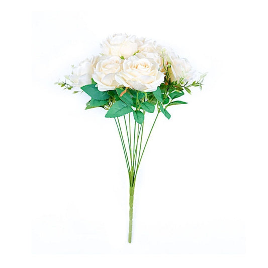 Home Collection 2 Bushes Artificial Silk Rose Flowers 18"
