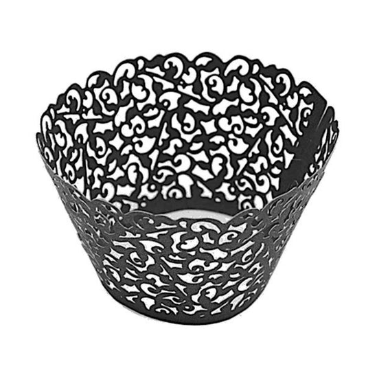 Home Collection Pack of 25 Laser Cut Lace Paper Cupcake Liners Muffin Wrappers