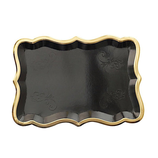 Home Collection Pack of 10 Rectangle Paper Serving Trays 14-Inch