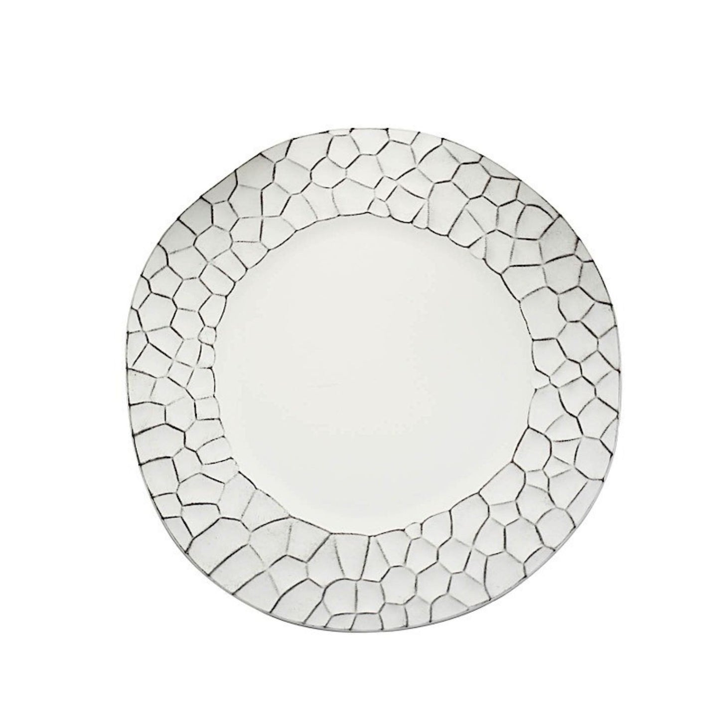 Home Collection 6-Pack Irregular Round Plastic Charger Plates 13"