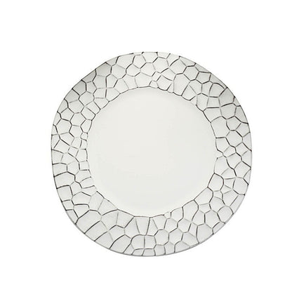 Home Collection 6-Pack Irregular Round Plastic Charger Plates 13"