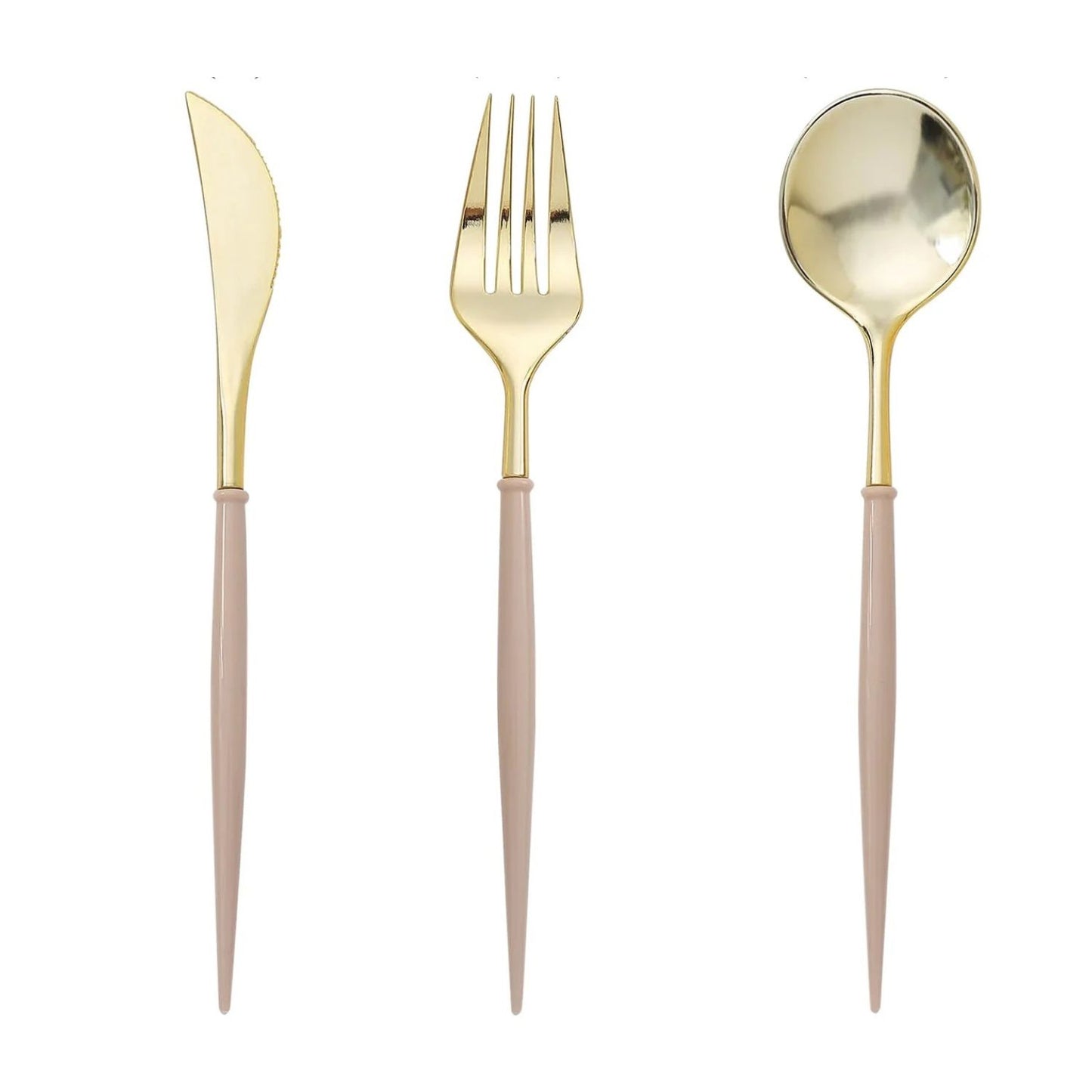 Home Collection Pack of 24 Plastic Cutlery Set Disposable Spoon Fork Knife