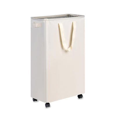 Home Collection 75L Slim Rolling Laundry Hamper with Wheels for Clothes