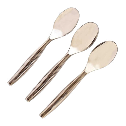 Home Collection Pack of 10 Heavy Duty Silver Plastic Serving Spoons 10"