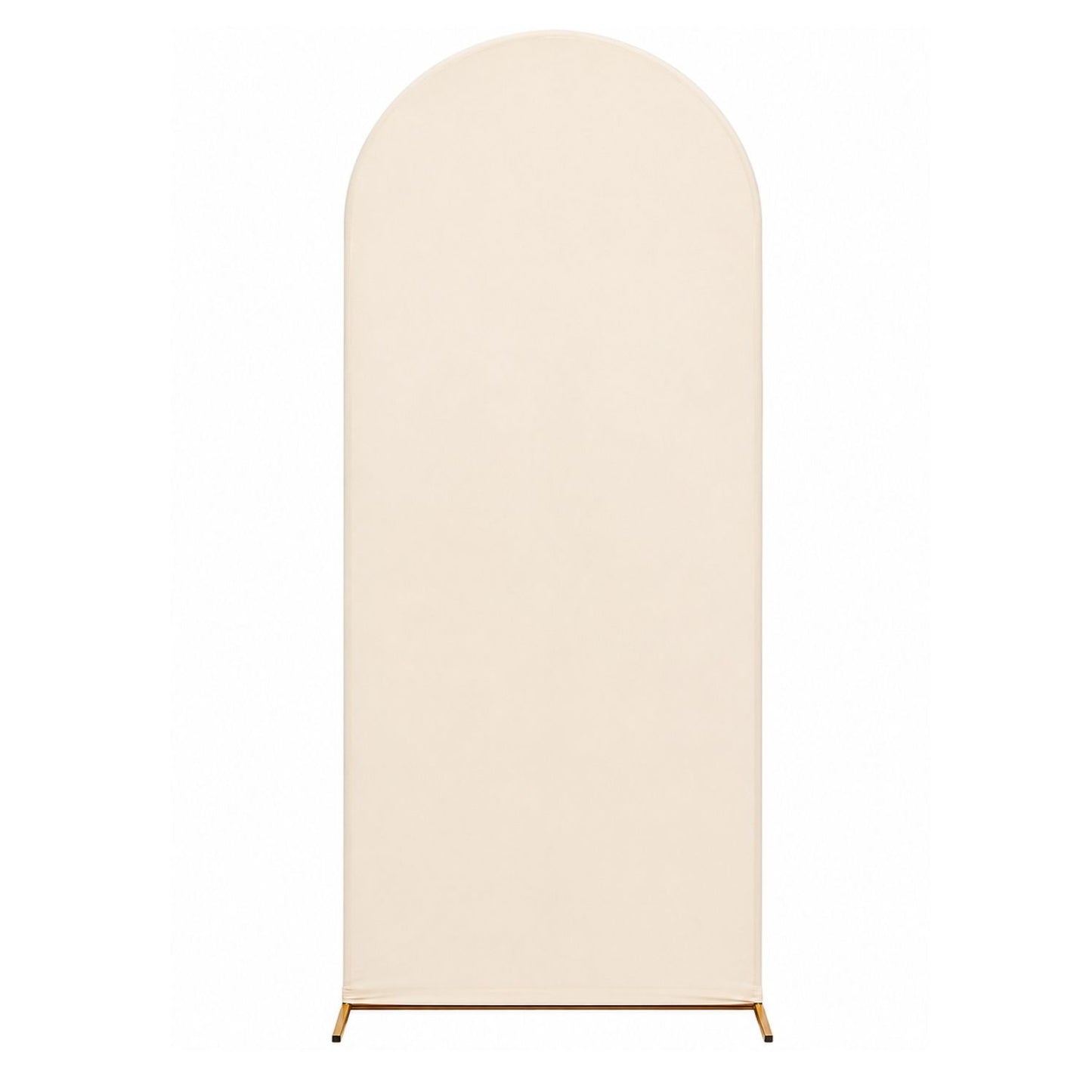 Home Collection Matte Fitted Spandex Round Top Wedding Arch Backdrop Stand Cover 6 ft