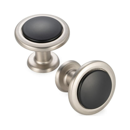Home Collection Pack of 10 Round Cabinet Knobs Single-Hole Drawer Pulls for Kitchen