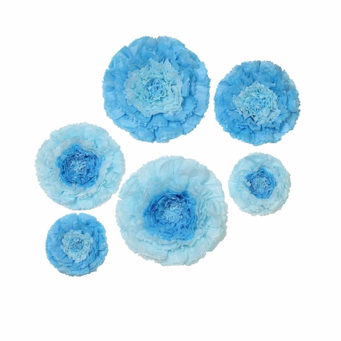 Home Collection Pack of 12 Large Carnation Paper Tissue Flowers