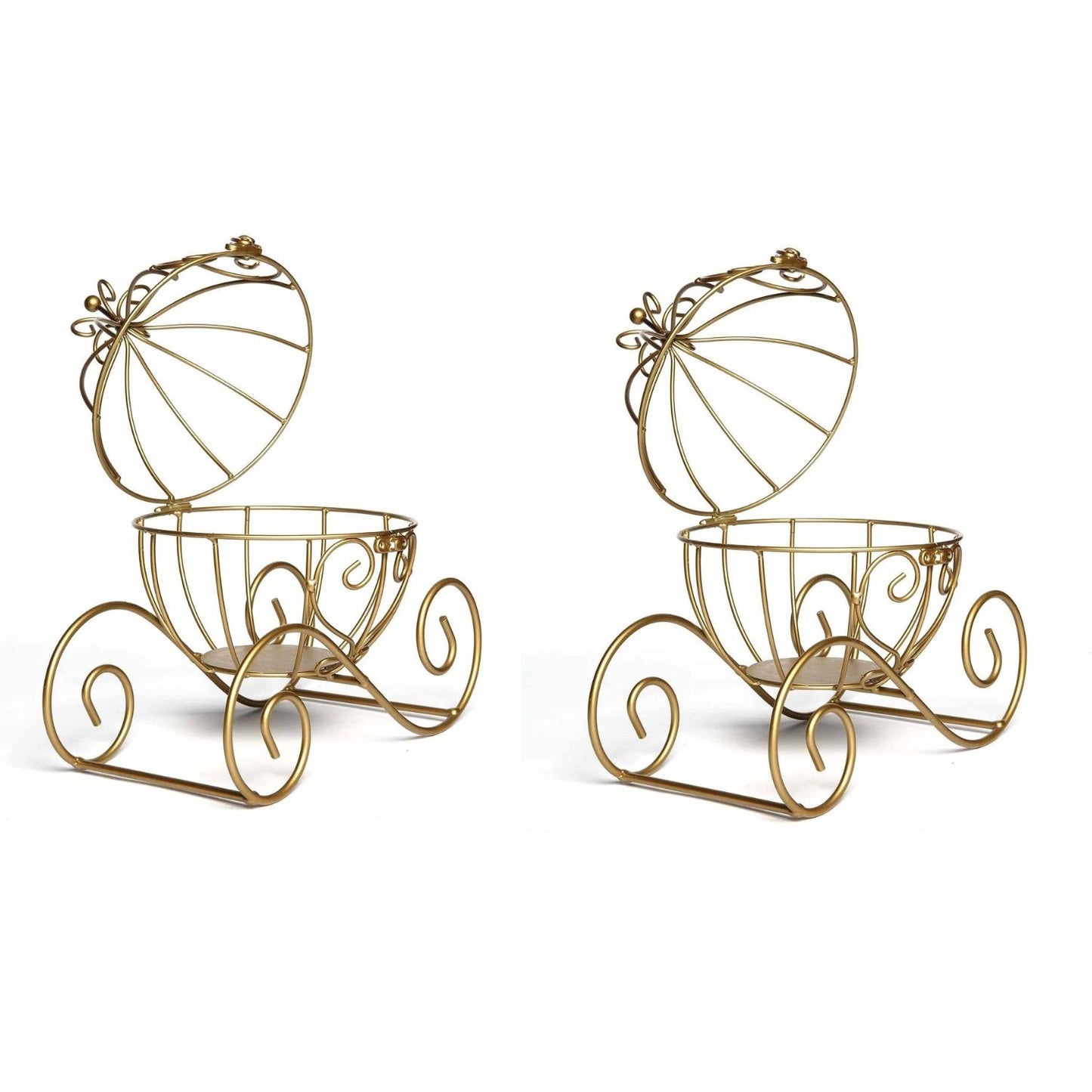 Home Collection Cinderella Gold Coach Plant Stand Centerpiece