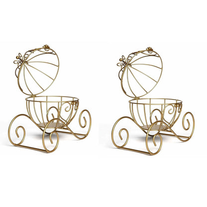 Home Collection Cinderella Gold Coach Plant Stand Centerpiece
