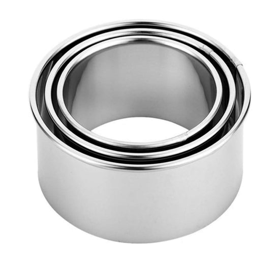 Home Collection Stainless Steel Cookie Cutters Biscuit Pastry Dumpling and Scone Cutter Set