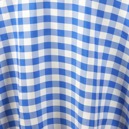 Home Collection Checkered Gingham Polyester Round Tablecloth 108"