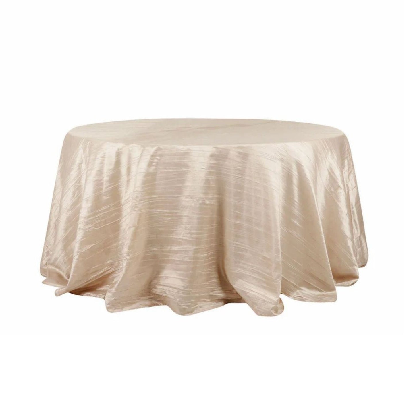 Home Collection Round Crinkled Taffeta Tablecloth 132"
