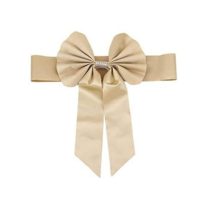 Home Collection 5Pcs Reversible Satin Faux Leather Bow Tie Chair Sashes with Buckles