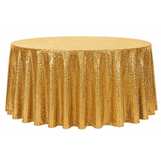 Home Collection Round Sequined Tablecloth 108 Inch